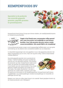 Flyer The Veggie Company